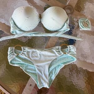 Aqua blue rhinestone vintage Victoria’s Secret bikini